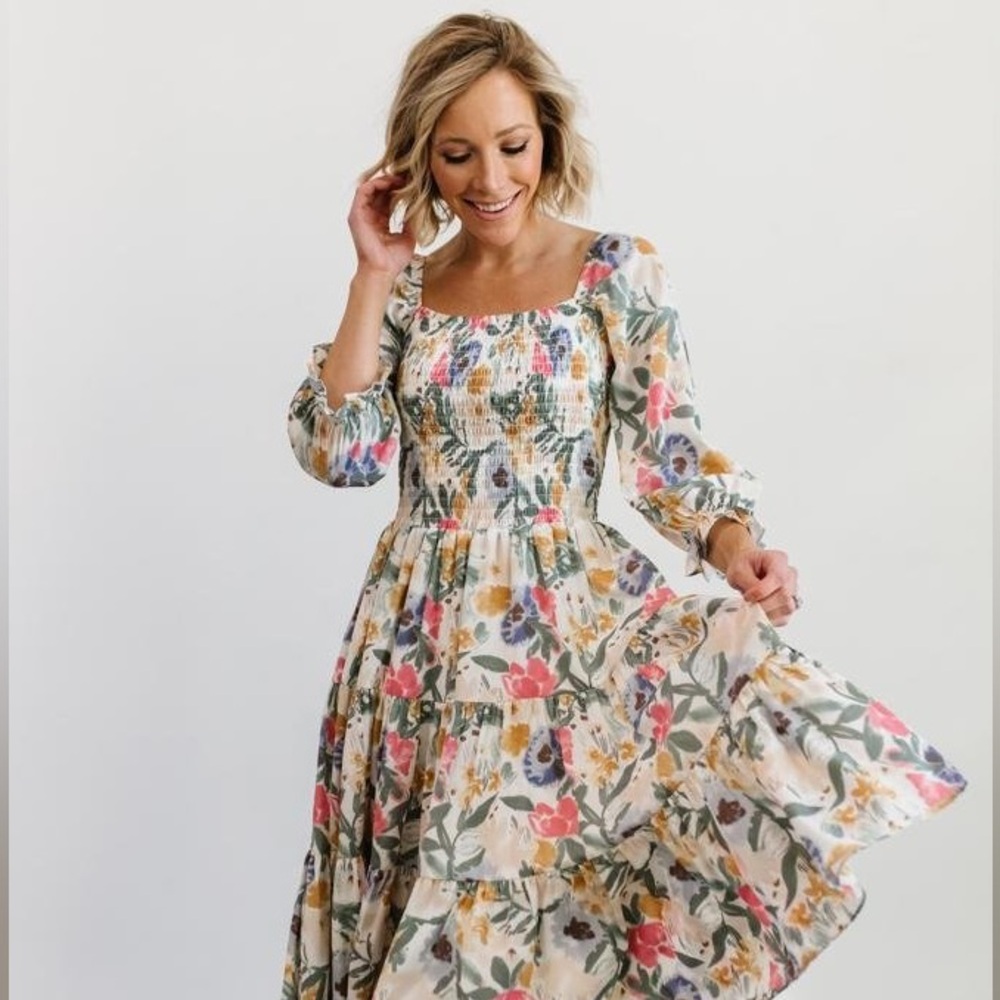 Baltic Born Marta Smocked midi size M color multifloral